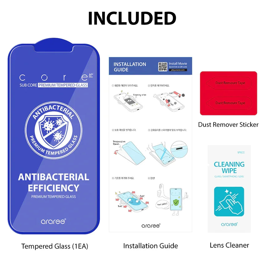 Araree Sub Core Tempered Glass For iPhone 12 Pro Max - Clear - Tashqila Araree Sub Core Tempered Glass For iPhone 12 Pro Max - Clear - Tashqila